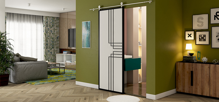 sliding bathroom door installation in Palm Beach Gardens